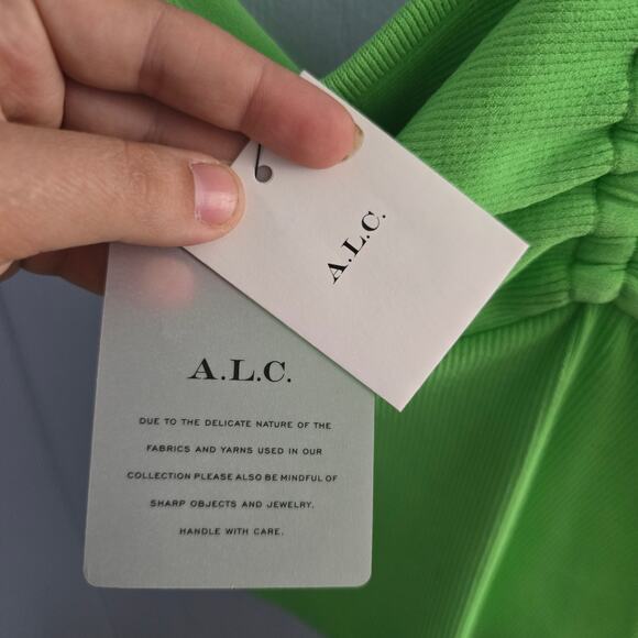 A.L.C. Neon Green Knit Tank Top size M – Designer, Y2K, NWT with Flaw - Picture 7 of 10